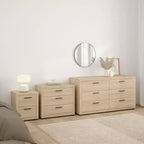 Chambre à coucher Jackson Hickory 4 pièces, pour 2 personnes