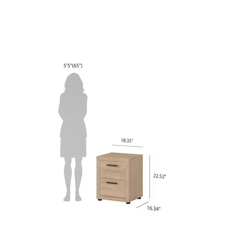 Chambre à coucher Jackson Hickory 4 pièces, pour 2 personnes