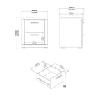 Chambre à coucher Jackson Hickory 4 pièces, pour 2 personnes