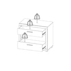 Chambre à coucher Jackson Hickory 4 pièces, pour 2 personnes