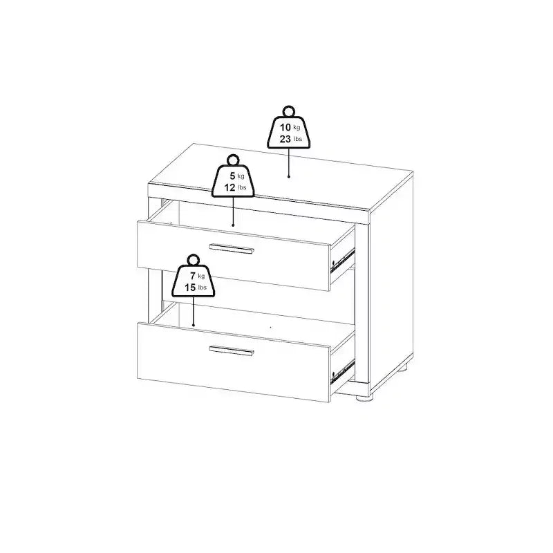 Chambre à coucher Jackson Hickory 4 pièces, pour 2 personnes