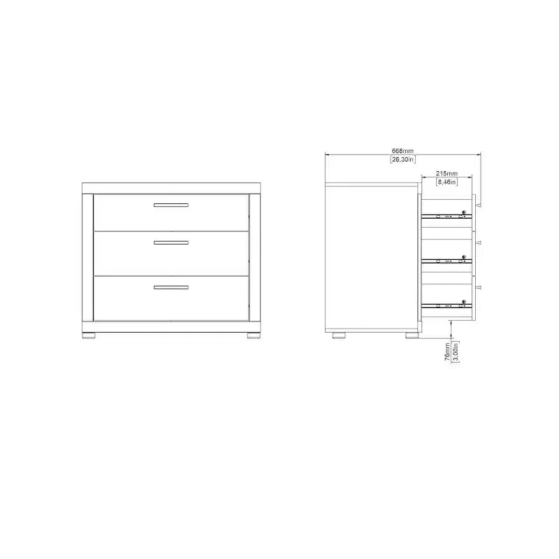 Chambre à coucher Jackson Hickory 4 pièces, pour 2 personnes