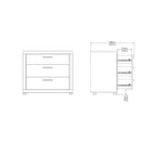 Chambre à coucher Jackson Hickory 4 pièces, pour 2 personnes