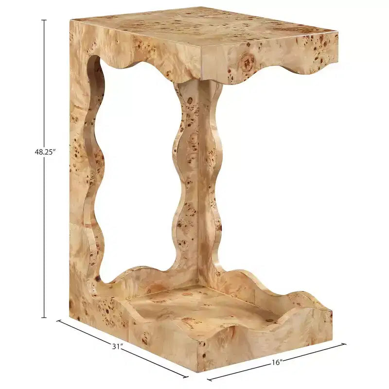 Table d'appoint Art Déco marron/naturel – 1 place