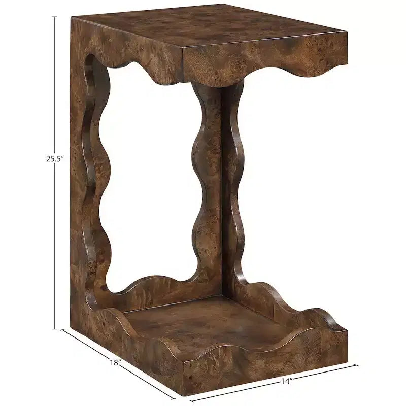 Table d'appoint Art Déco marron/naturel – 1 place