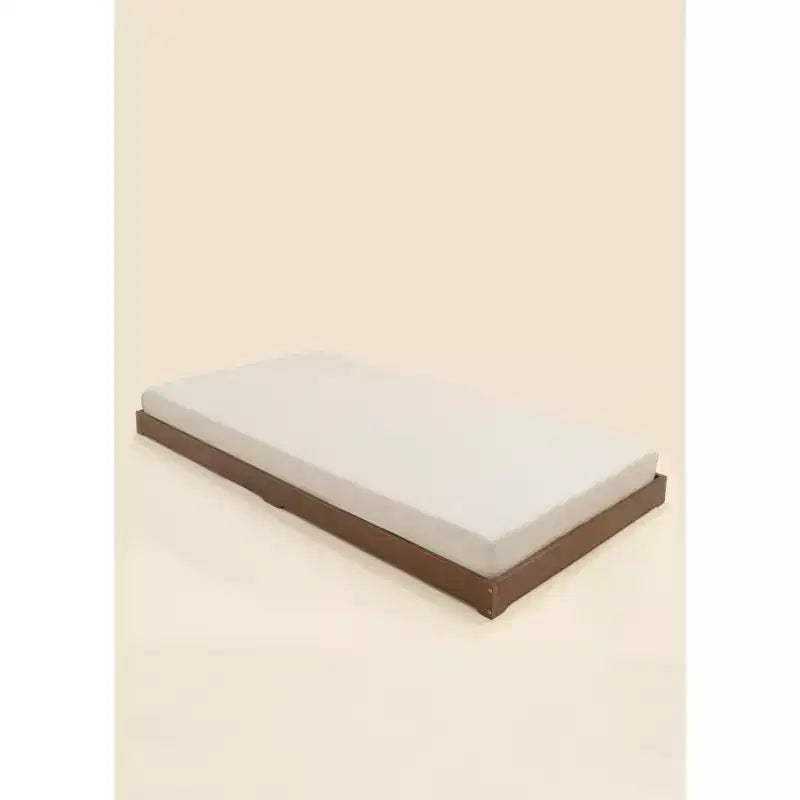 Cadre de lit au sol en noyer – Style maison – Pour 1 enfant