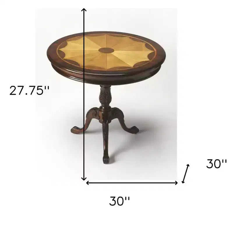 Table basse ronde marron, bois composite, 1 pièce