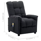 Fauteuil de massage électrique Gris foncé / Marron foncé / Gris clair / Taupe, Rembourré, 1 place