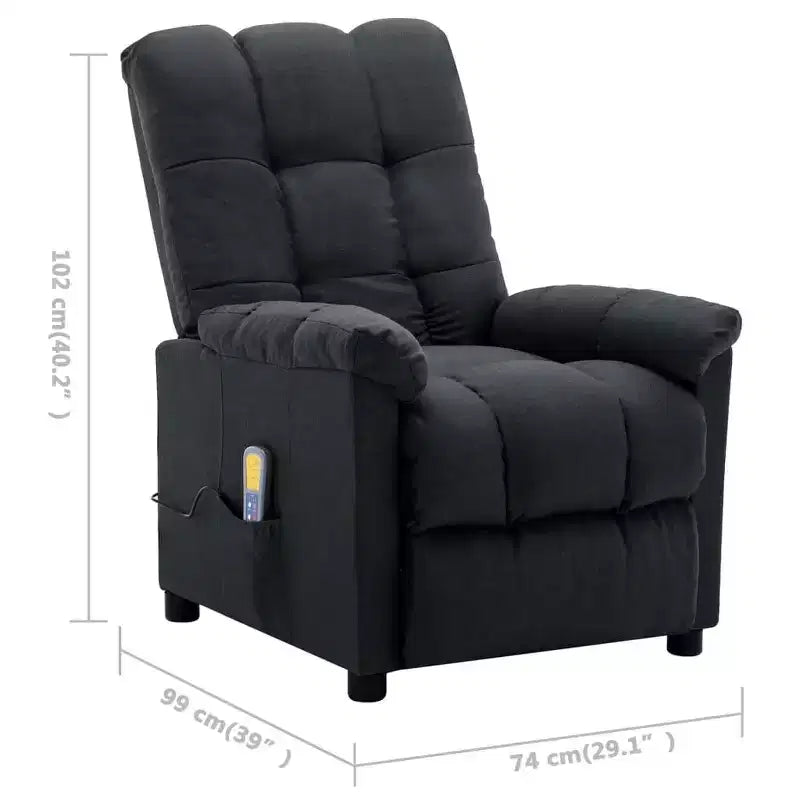 Fauteuil de massage électrique Gris foncé / Marron foncé / Gris clair / Taupe, Rembourré, 1 place