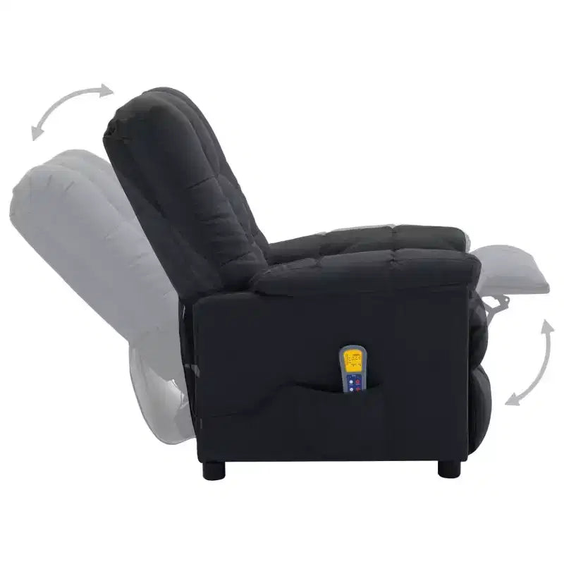 Fauteuil de massage électrique Gris foncé / Marron foncé / Gris clair / Taupe, Rembourré, 1 place
