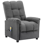 Fauteuil de massage électrique Gris foncé / Marron foncé / Gris clair / Taupe, Rembourré, 1 place