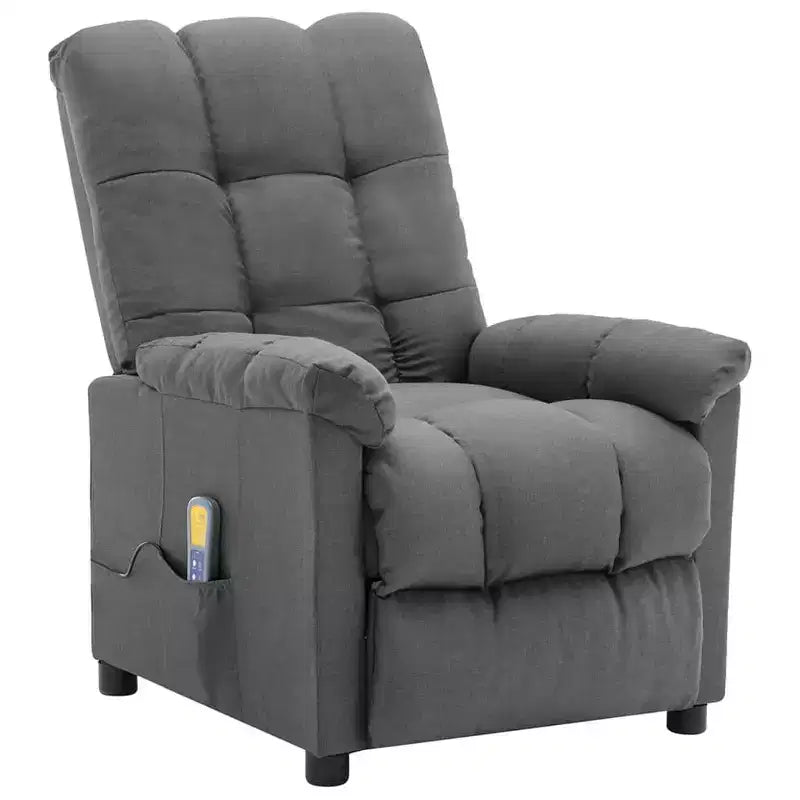 Fauteuil de massage électrique Gris foncé / Marron foncé / Gris clair / Taupe, Rembourré, 1 place
