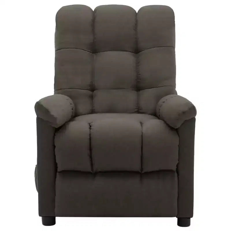 Fauteuil de massage électrique Gris foncé / Marron foncé / Gris clair / Taupe, Rembourré, 1 place