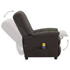 Fauteuil de massage électrique Gris foncé / Marron foncé / Gris clair / Taupe, Rembourré, 1 place