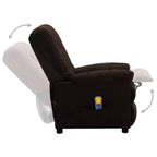 Fauteuil de massage électrique Gris foncé / Marron foncé / Gris clair / Taupe, Rembourré, 1 place