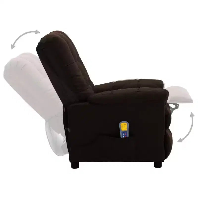 Fauteuil de massage électrique Gris foncé / Marron foncé / Gris clair / Taupe, Rembourré, 1 place