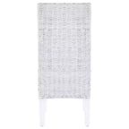 Ensemble de 2 chaises de salle à manger – Brun clair / Blanc délavé, sans accoudoirs, 2 places