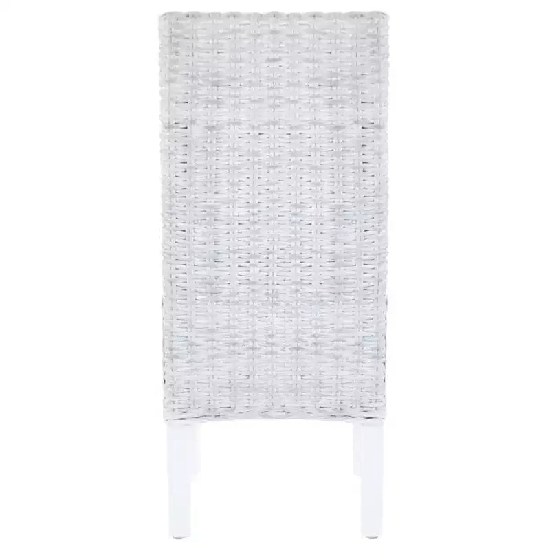 Ensemble de 2 chaises de salle à manger – Brun clair / Blanc délavé, sans accoudoirs, 2 places