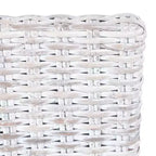 Ensemble de 2 chaises de salle à manger – Brun clair / Blanc délavé, sans accoudoirs, 2 places