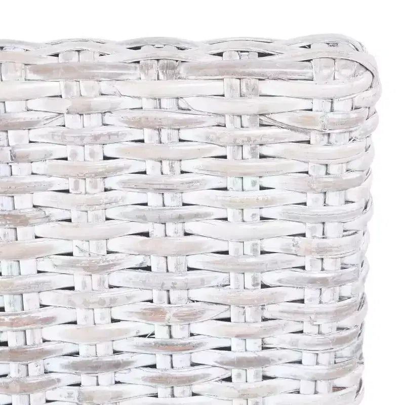 Ensemble de 2 chaises de salle à manger – Brun clair / Blanc délavé, sans accoudoirs, 2 places