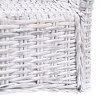 Ensemble de 2 chaises de salle à manger – Brun clair / Blanc délavé, sans accoudoirs, 2 places