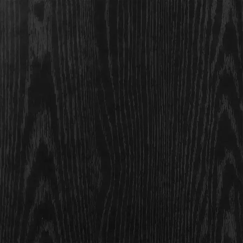 Bureau d'accueil chêne noir avec placards de rangement, 1 personne, Bois reconstitué