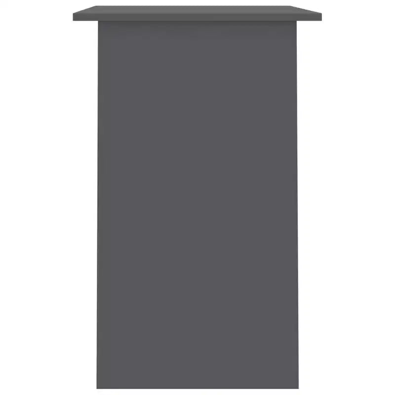 Bureau rectangulaire avec étagère ouverte – Gris béton / Gris / Blanc – 1 personne