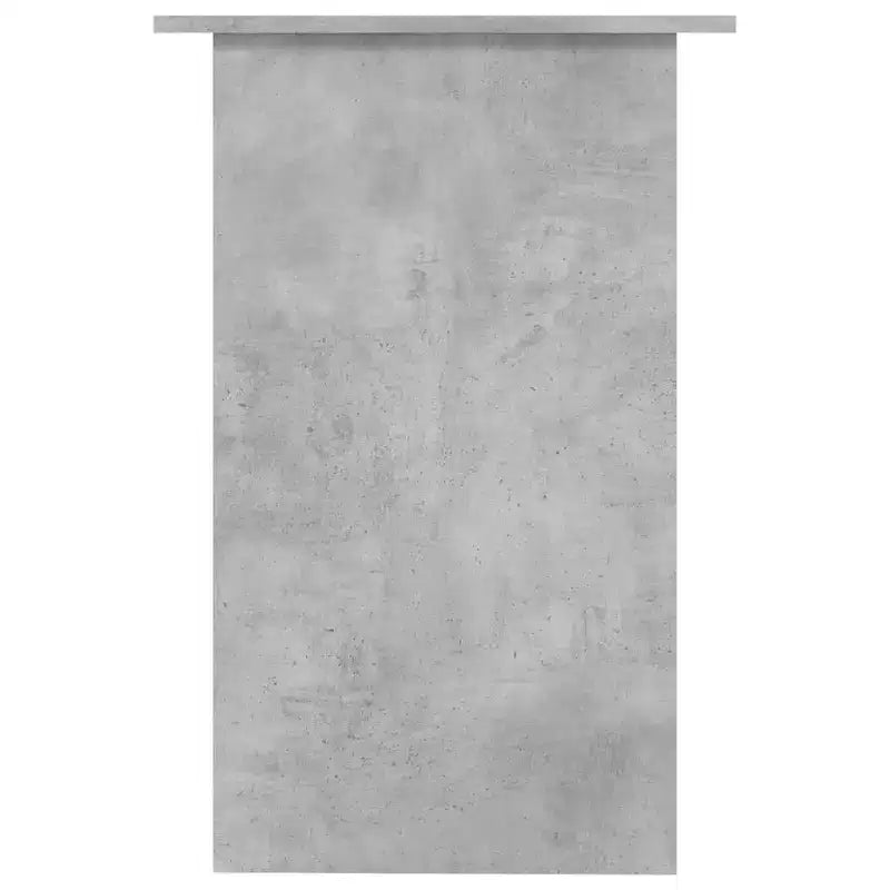 Bureau rectangulaire avec étagère ouverte – Gris béton / Gris / Blanc – 1 personne