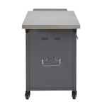 Chariot de préparation pour barbecue extérieur pliable noir/gris, 2 portes, pour 1 personne