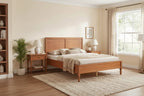 Queen/King Size Platform Bed Frame with Classic Panel Headboard - ModernLuxe