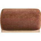 Ottoman en tissu Art déco noir/cognac – 1 personne