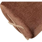 Ottoman en tissu Art déco noir/cognac – 1 personne