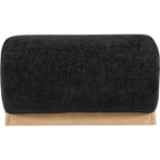 Ottoman en tissu Art déco noir/cognac – 1 personne