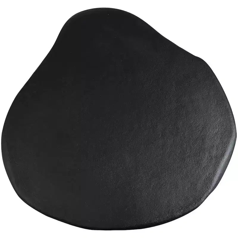 Table basse en aluminium Noir / Crème / Taupe – Art Déco, 3 pieds, 1 pièce