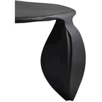 Table basse en aluminium Noir / Crème / Taupe – Art Déco, 3 pieds, 1 pièce