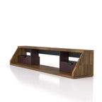Meuble TV flottant en hickory clair pour téléviseurs jusqu'à 70" – Fini naturel, fixation murale, assemblage par 1 personne
