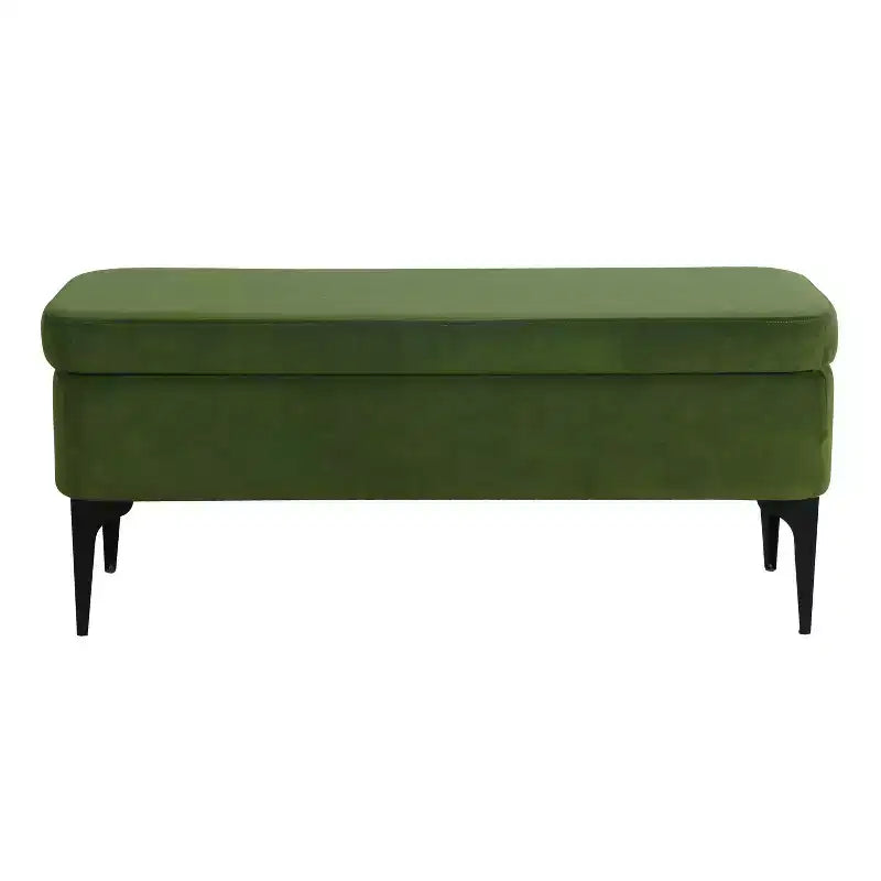 Banc de rangement – Velours / Tissé / Similicuir, 2 places