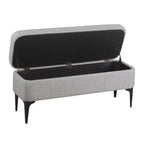 Banc de rangement – Velours / Tissé / Similicuir, 2 places