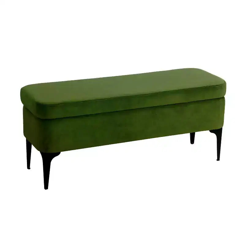 Banc de rangement – Velours / Tissé / Similicuir, 2 places