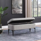 Banc de rangement – Velours / Tissé / Similicuir, 2 places