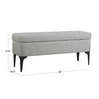 Banc de rangement – Velours / Tissé / Similicuir, 2 places