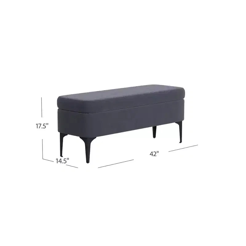 Banc de rangement – Velours / Tissé / Similicuir, 2 places