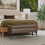 Banc de rangement – Velours / Tissé / Similicuir, 2 places