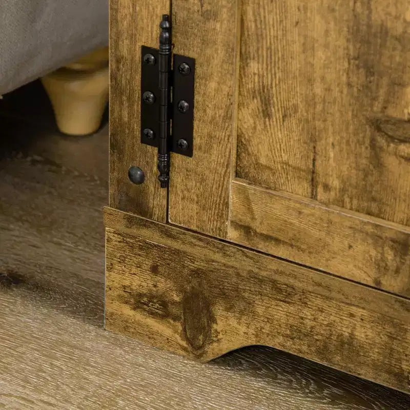 Buffet Rustique Marron avec 4 Tiroirs et 1 Porte, Montage par 1 Personne
