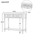Console 2 tiroirs et étagère inférieure | Plusieurs couleurs | 1 pièce
