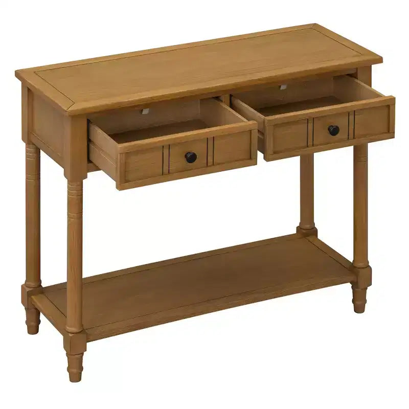 Console 2 tiroirs et étagère inférieure | Plusieurs couleurs | 1 pièce