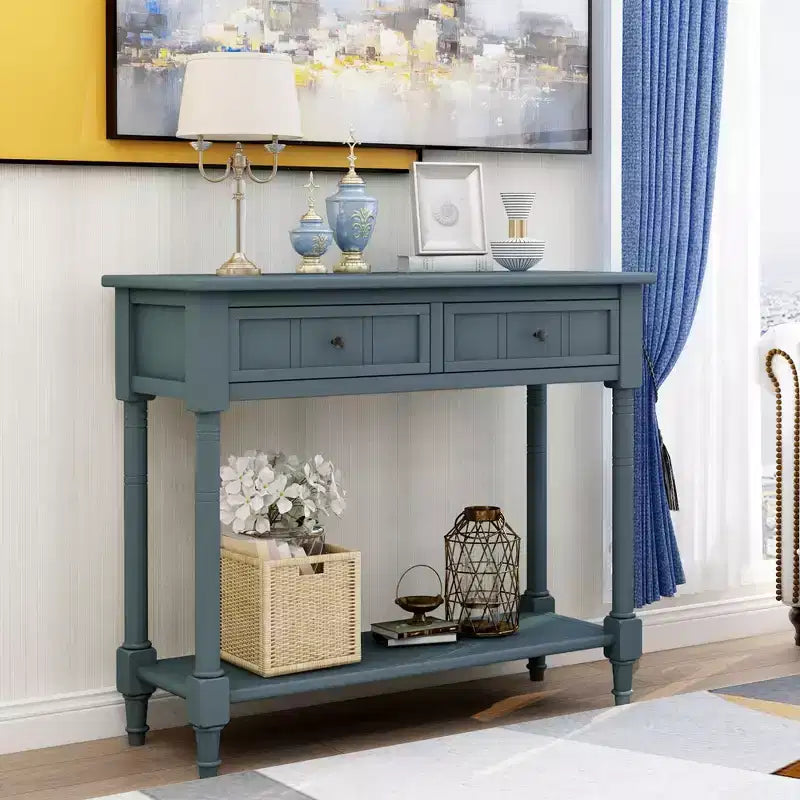 Console 2 tiroirs et étagère inférieure | Plusieurs couleurs | 1 pièce
