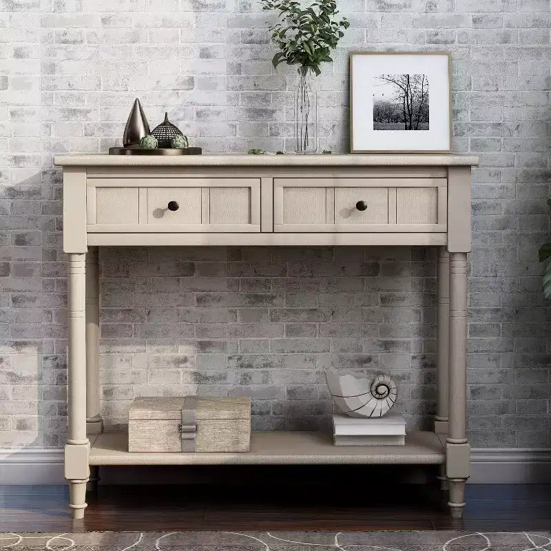 Console 2 tiroirs et étagère inférieure | Plusieurs couleurs | 1 pièce