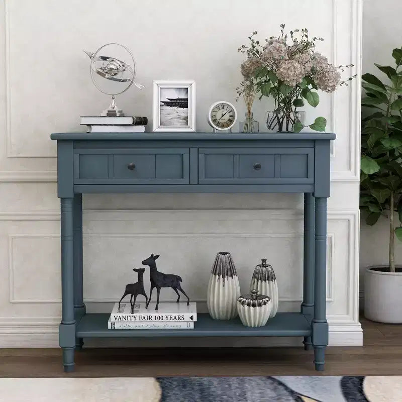 Console 2 tiroirs et étagère inférieure | Plusieurs couleurs | 1 pièce