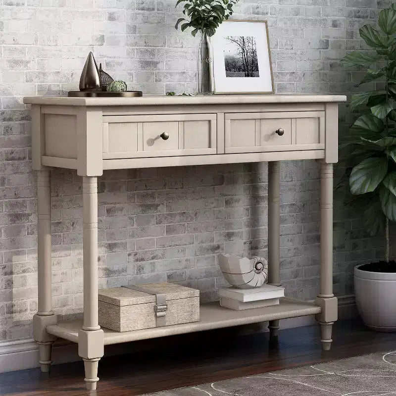 Console 2 tiroirs et étagère inférieure | Plusieurs couleurs | 1 pièce